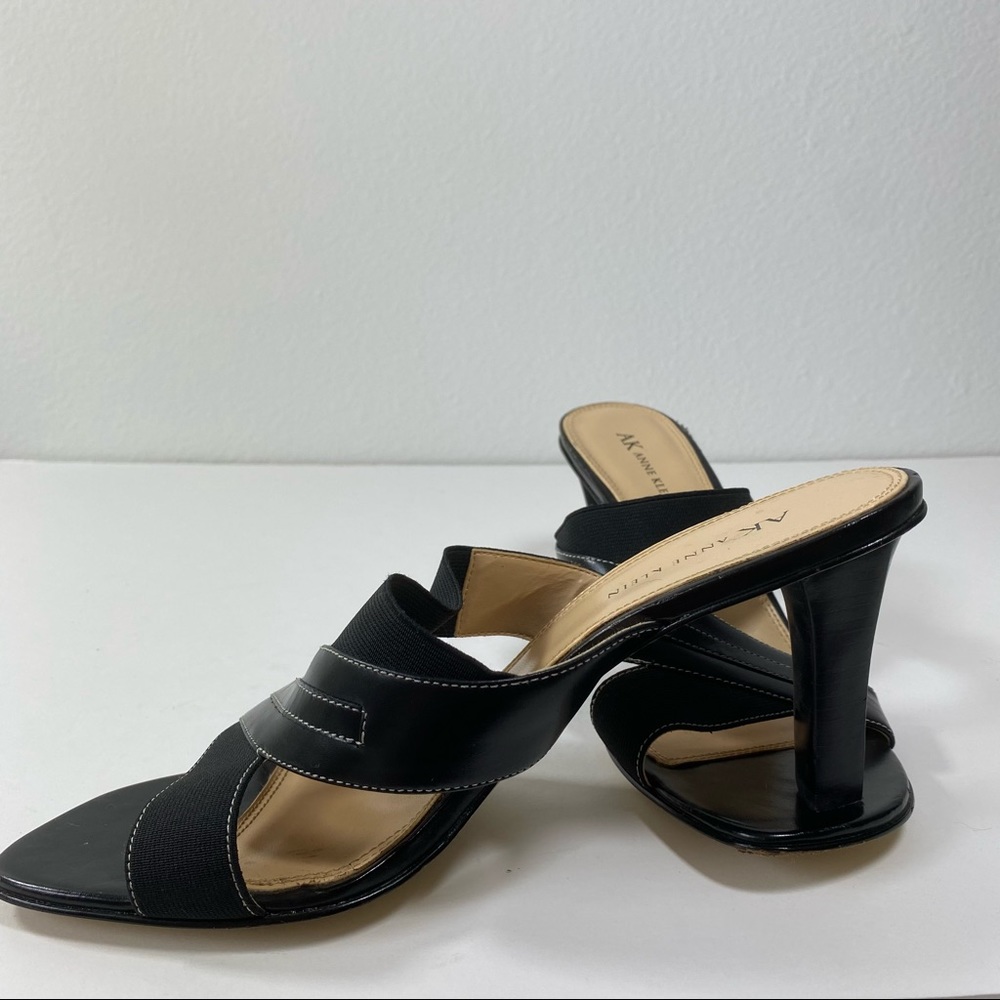 Anne Klein Black Mule Slide heels 9.5